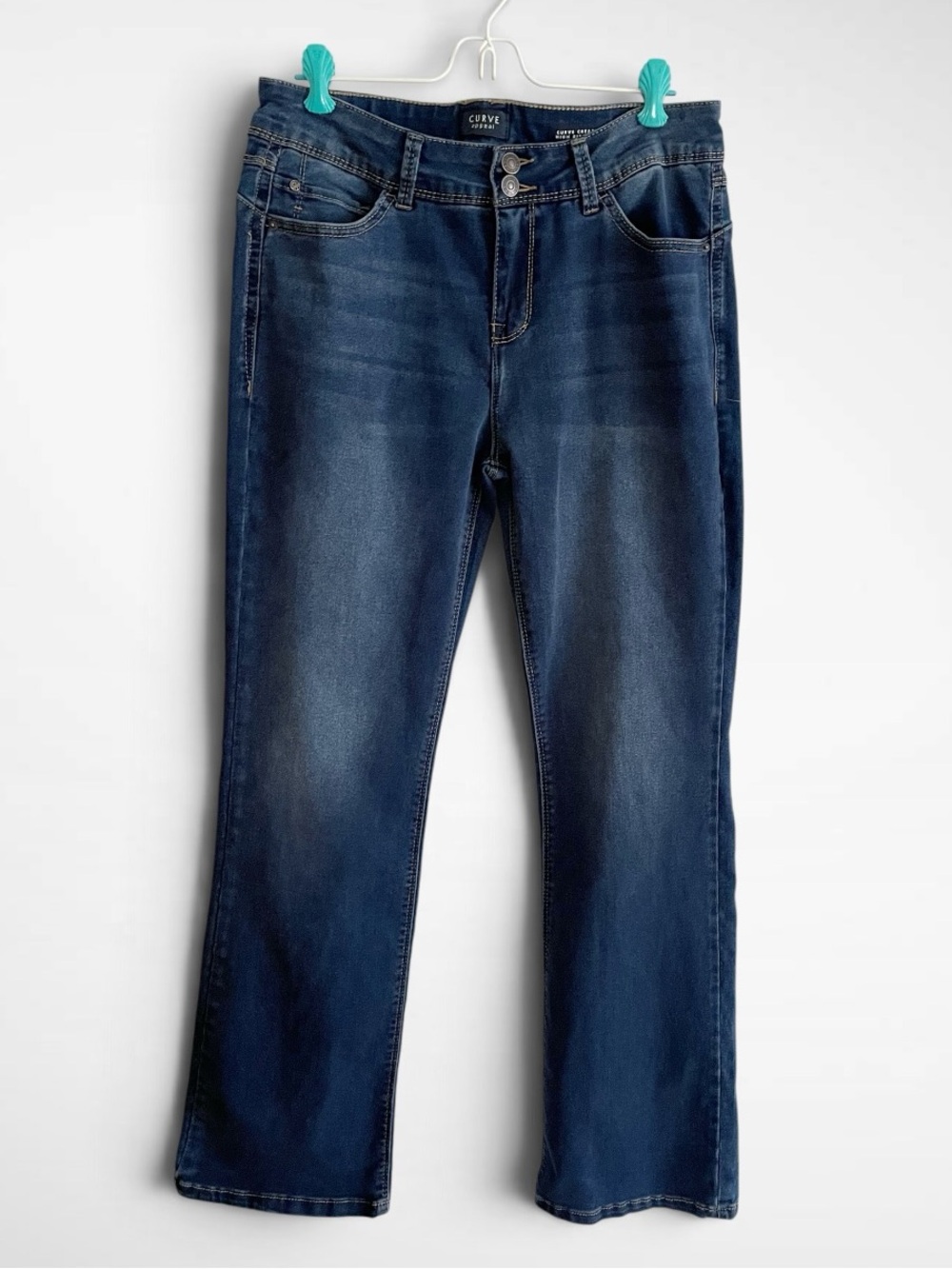 Curve Appeal Curve Creator High Rise Boot Cut Jeans, Size 12/31